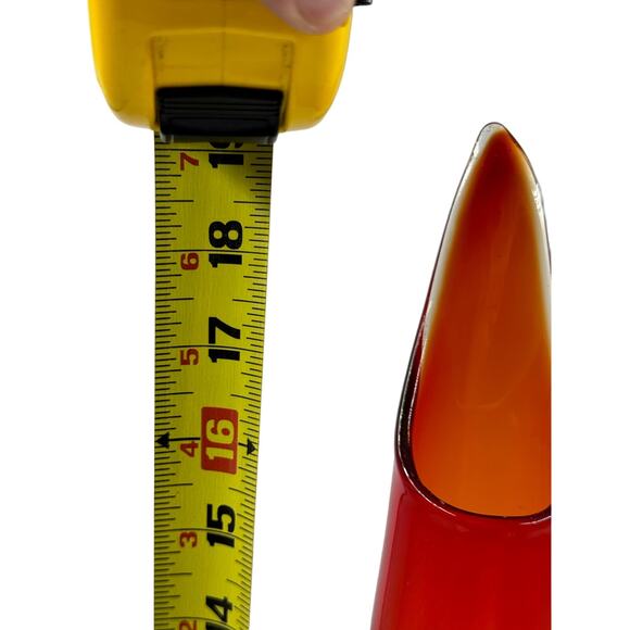 MCM Red Swung Vase  19" - Picture 5 of 5